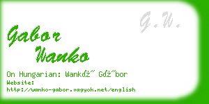 gabor wanko business card